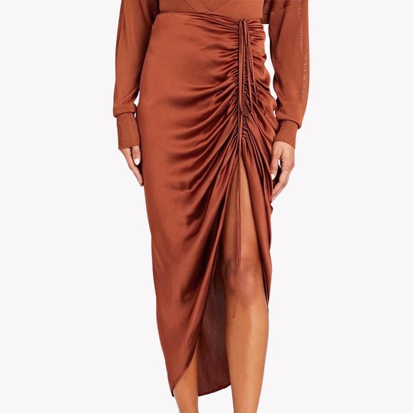 Dion Lee Gathered Front Satin Skirt, size 12AUS, size 8US - Picture 3 of 13